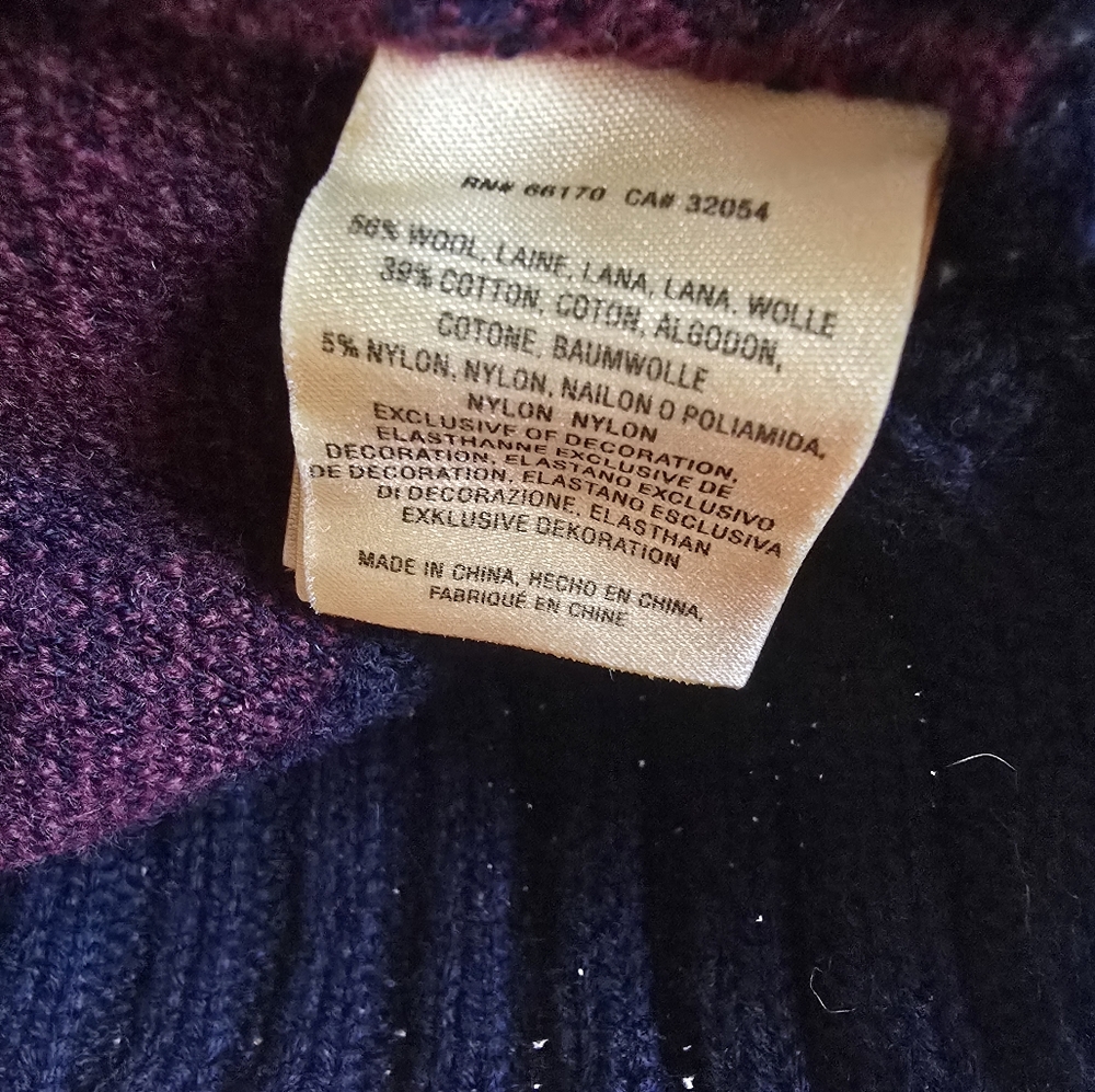 Anthropologie Plaid Striped HWR Wool And Cotton Blend Sweater - Picture 5 of 5